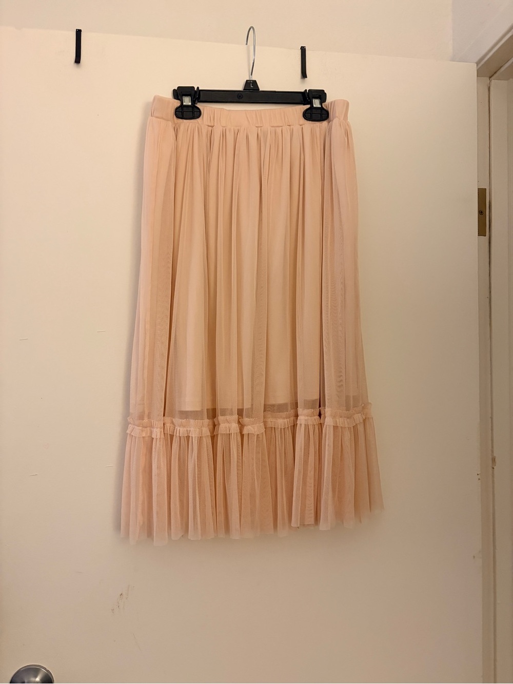 Free with purchase Forever 21 Pleated Tulle Midi Skirt - Blush - Picture 2 of 3